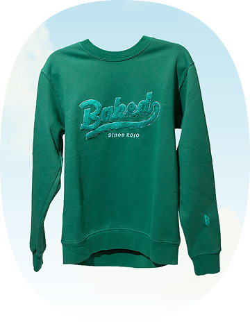Baked Chenille Crewneck - Green