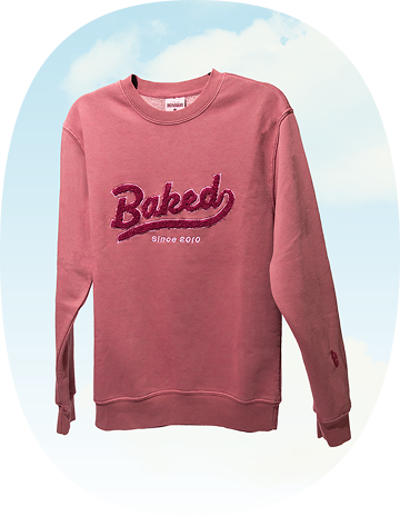 Baked Chenille Crewneck - Cherry